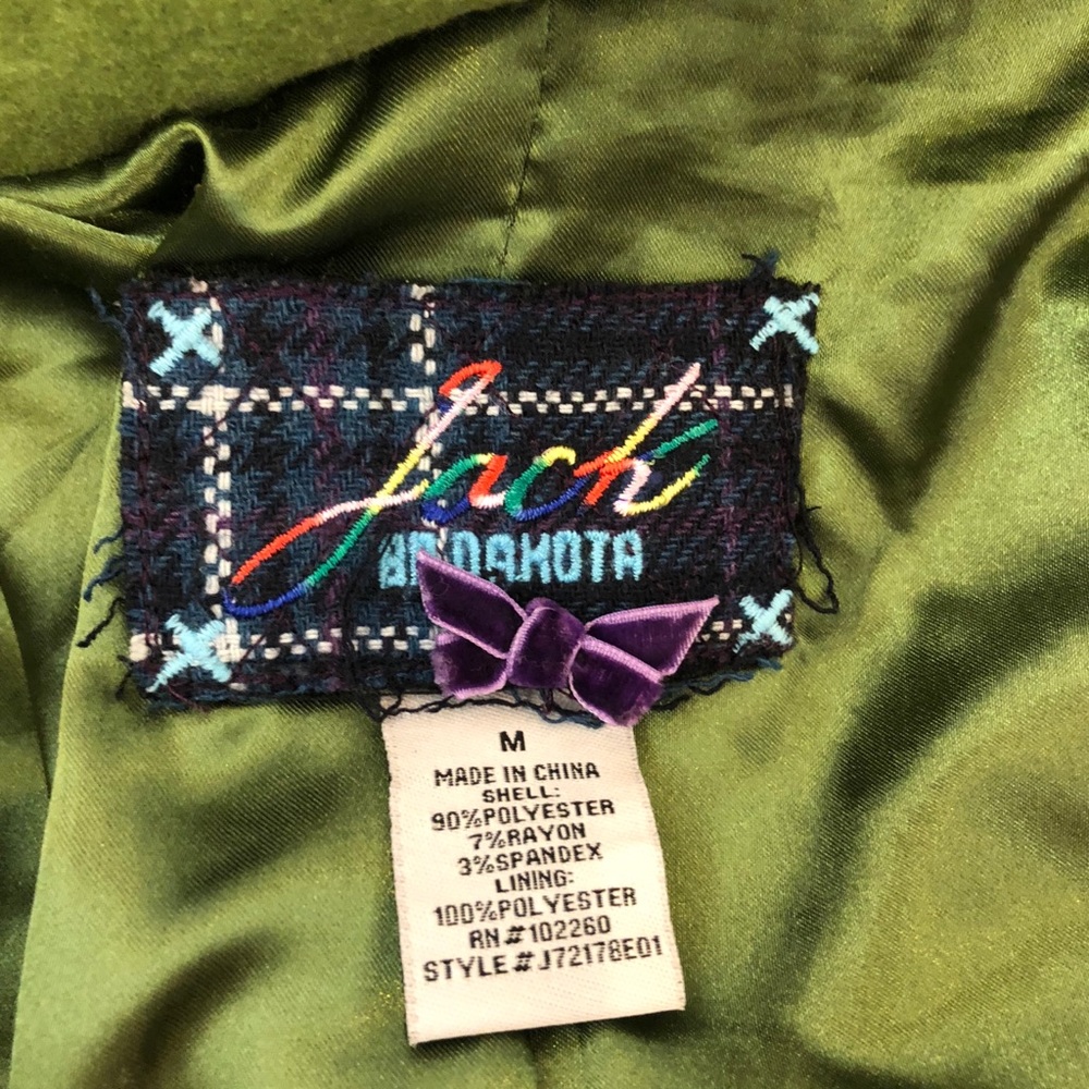 Jack by BB Dakota Sz. Med Green Hooded Coat - Picture 5 of 5